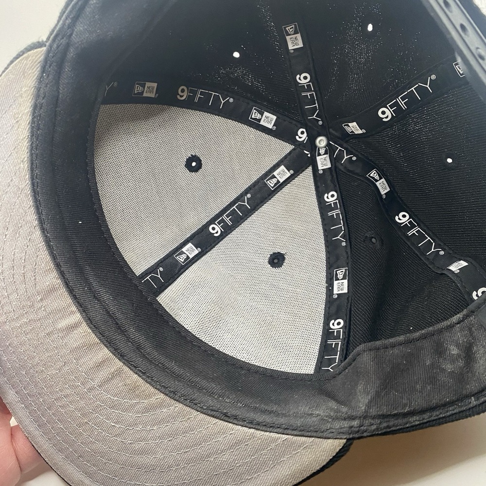 Los‎ Angeles Dodgers Hat Blackout New Era Black 9Fifty SnapBack Cleaned VGC - Picture 9 of 10